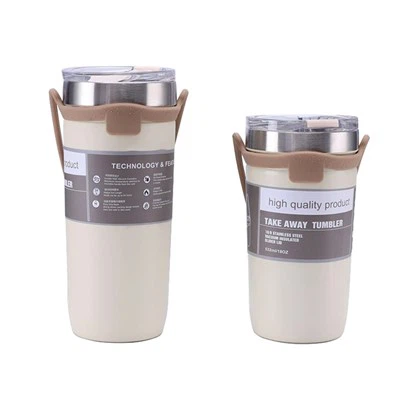 Prenosni vrč za kavo s silizonsko vrvjo